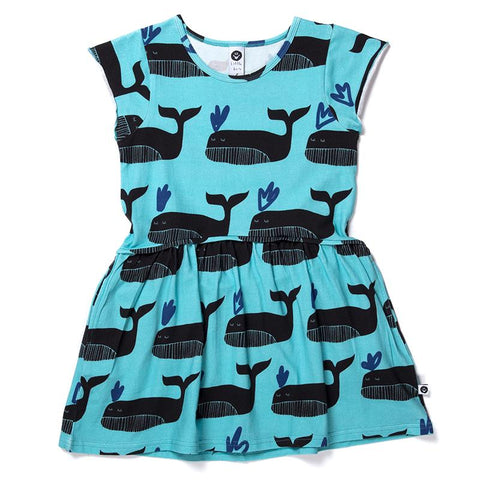 Littlehorn Whale Pod Dress - Turquoise