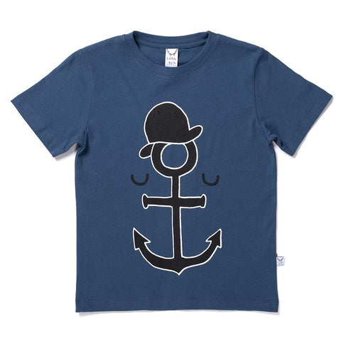 Littlehorn Anchor Man Tee - Navy